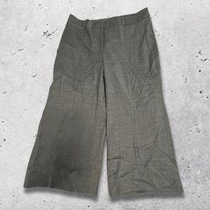 White House Black Market Dress Pants‎ Wide Leg Crop Wool Blend Gray Women’s 12R